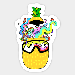 Pineapple Brain Sticker